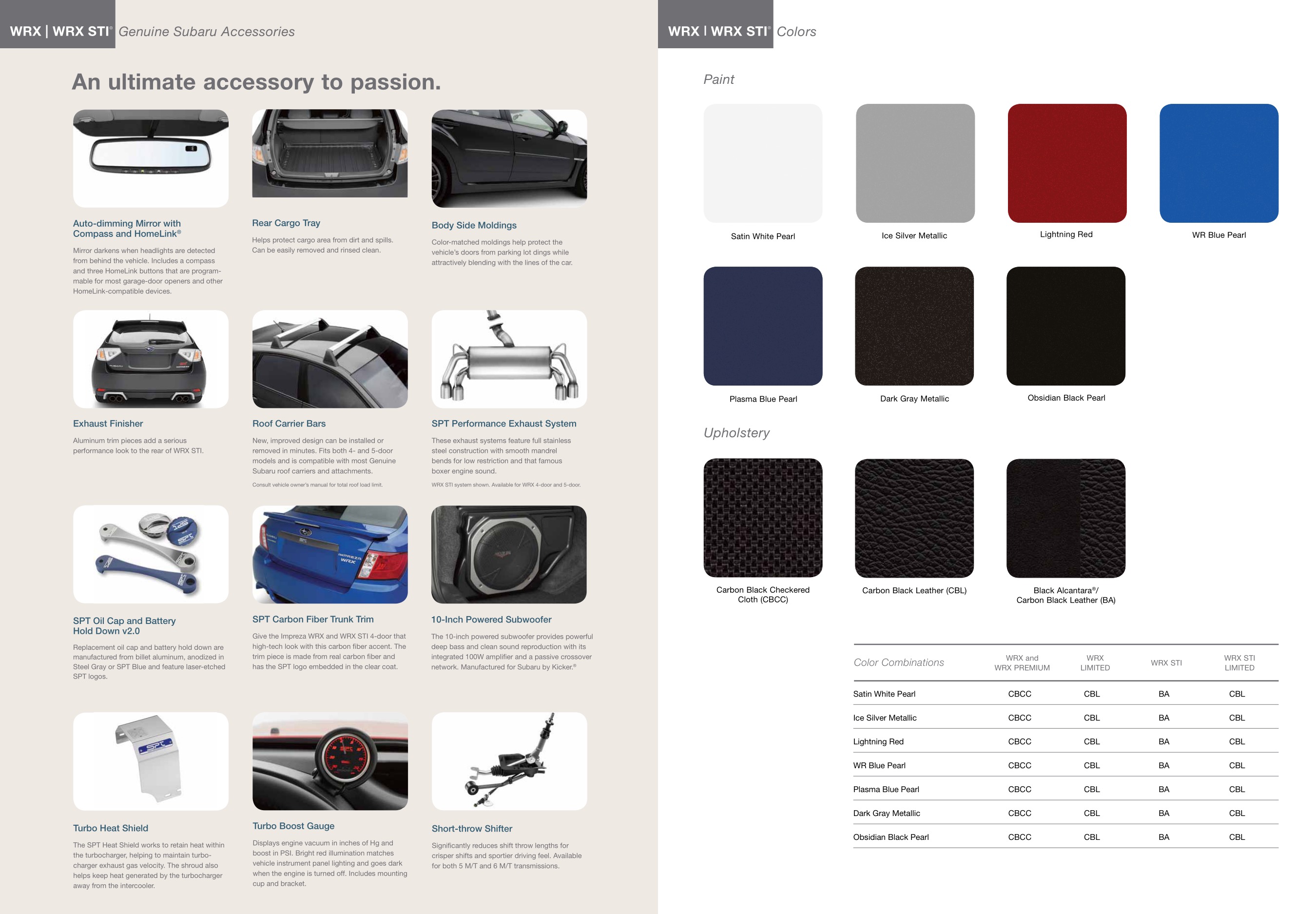 2012 Subaru Impreza WRX Brochure Page 9